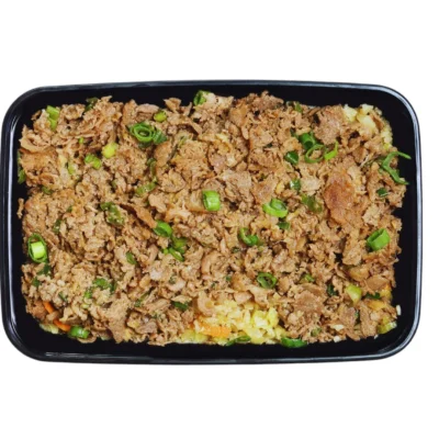 (K) Mongolian Beef over Healthy Fried Rice